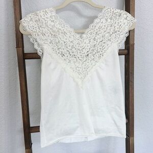 Vintage White Lace Women's Top